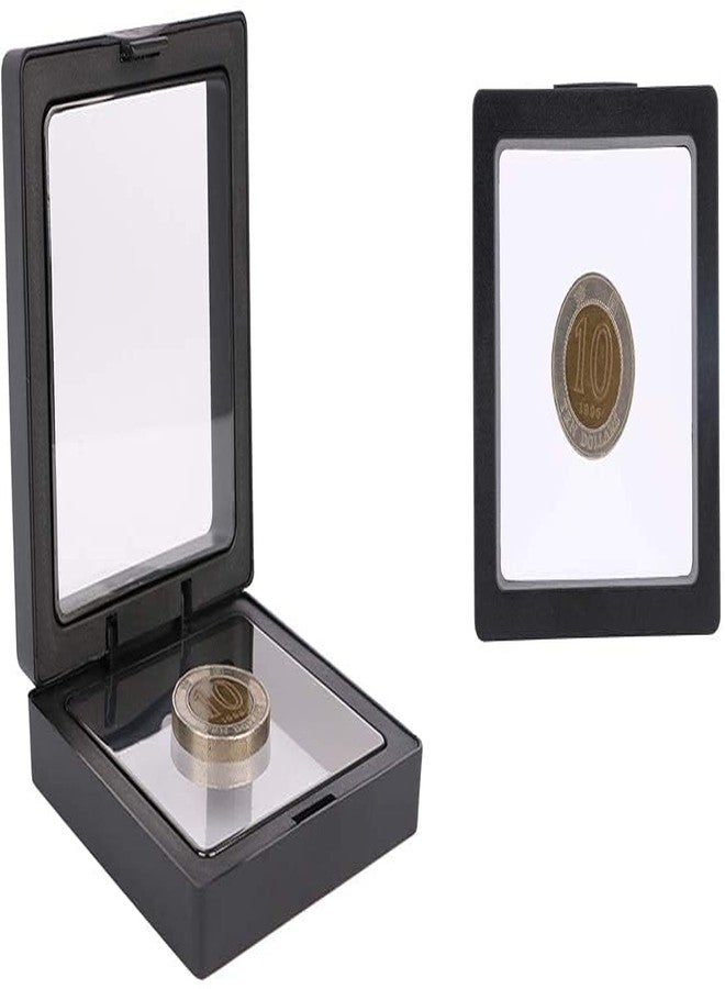 sdoot Black 3D Floating Frame Display Holder Stands, Coin Display Stands Set of 20 3D Floating Jewelry Frame for Challenge Coins, AA Medallions, Jewelry- 2.48 x 2.48 x 0.8 Inches - Image 4